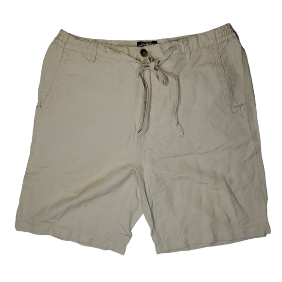 Ron Jon Shorts Ron Jon Surf Shop Shorts Kahki Linen Blend Flatfront